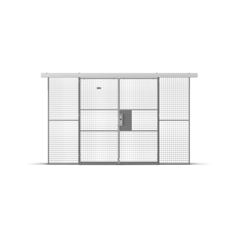 DOUBLE SLIDING DOOR IN SINGLE RAIL